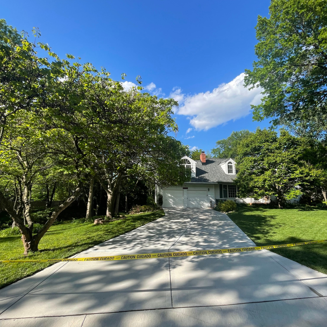 Sealed concrete driveway in Kansas City