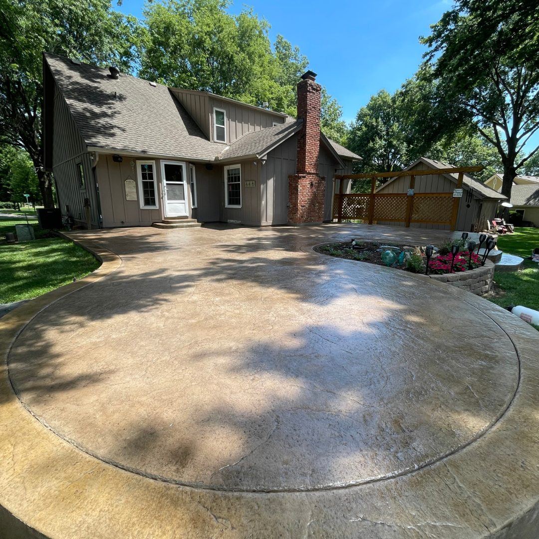 Stamped patio restored in Stilwell, KS